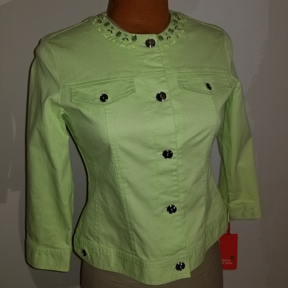 Hearts of Palm jean style jacket  Sz 6